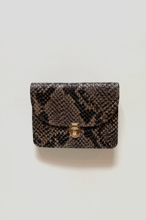 Schicke Ledertasche 'Borsa' in Schlangenoptik
