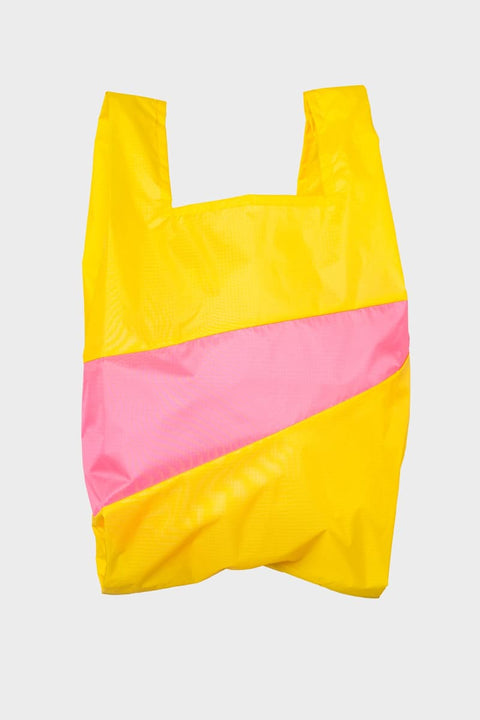 Große Einkaufstasche TV Gelb & Fluo Pink von Susan Bijl