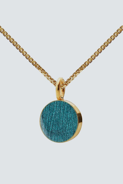 Scherning Halskette SIGN blaugrün vergoldetes Sterlingsilber