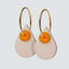 Kreolen mit leuchtend orangefarbenem Anhänger - Scherning "Ohrringe Aura Drop"