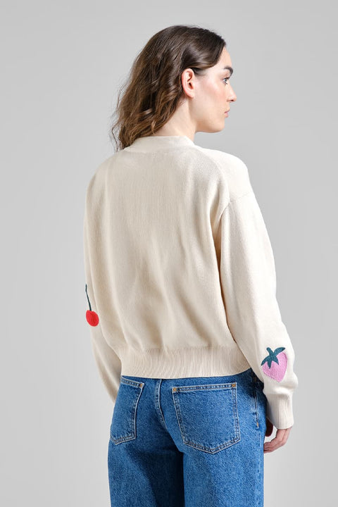 Strickcardigan für Damen mit Relaxed Fit und Corozo-Knöpfen