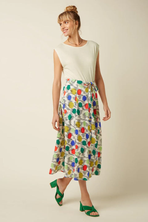 Judy Midi Skirt Walton von King Louie, Frontansicht, Regular Fit, 60 % Rayon 40 % Cotton