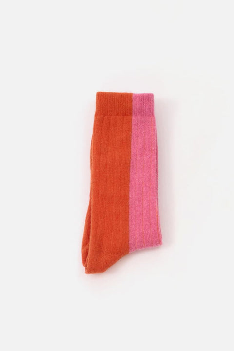 Suite13Lab Bicolor Wool Socks Pink aus Wolle in Pink und Orange