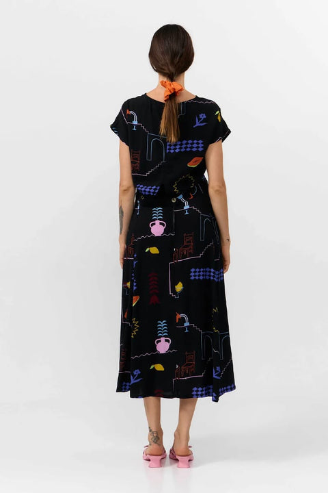 Borneo Skirt, Holiday Print