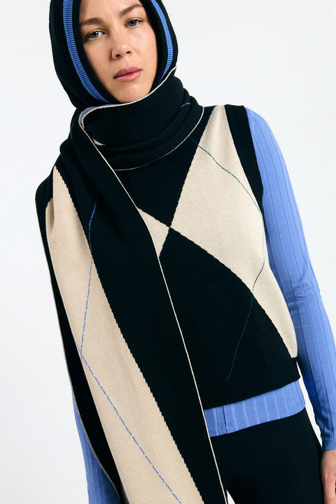 Detailansicht Argyle-Muster und Rippbündchen, Relvas Weste