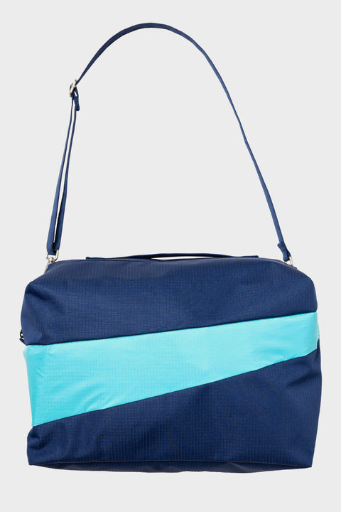 Susan Bijl Kuriertasche in Dunkelblau und Türkis