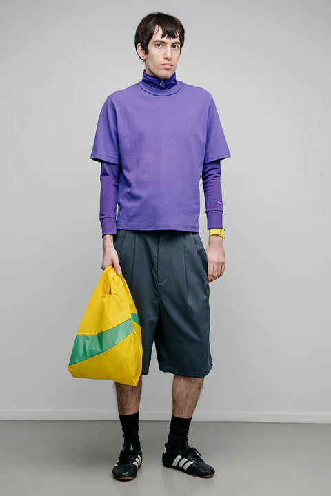 Nachhaltige Einkaufstasche Medium gelb grün leicht Ripstop Nylon