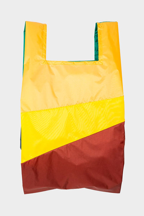 The New Shopping Bag Multi TV Yellow Large Susan Bijl, befüllt getragen, > 20 kg Tragkraft, PFAS-freies recyceltes Ripstop-Nylon