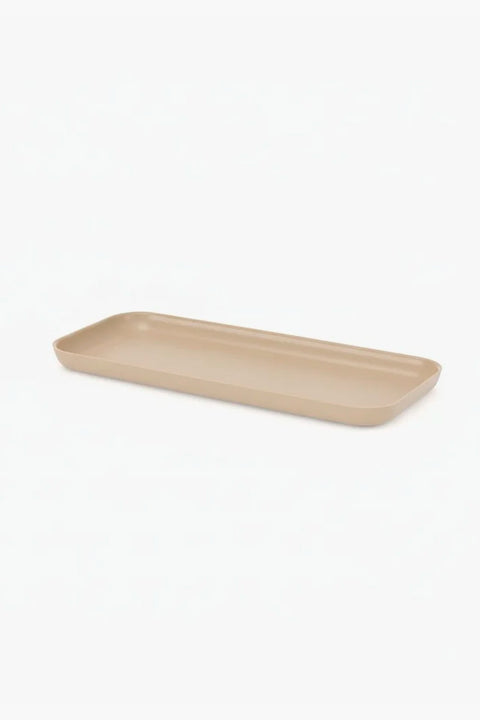 Small Tray von EKOBO in Sand mit hohem Rand