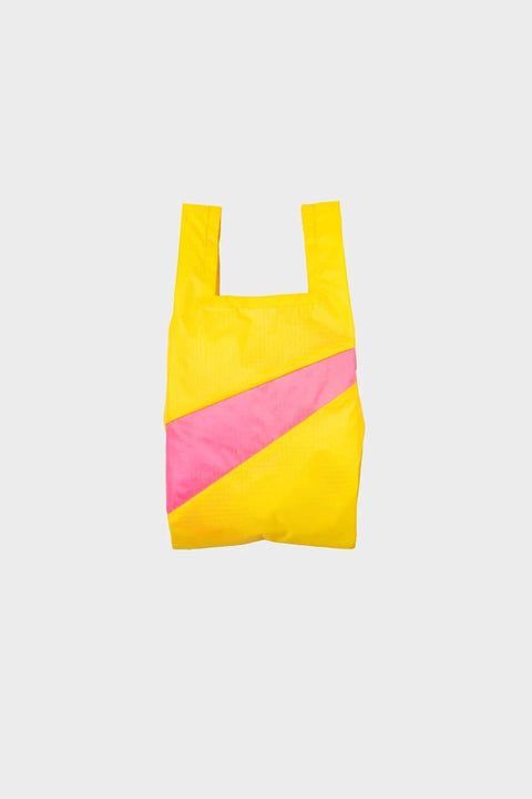 The New Shopping Bag, TV Yellow & Fluo Pink, SMALL