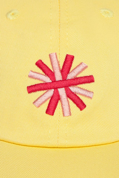 Kappe Chris Thinking Mu Gelb, OCS-zertifizierte Bio-Baumwolle, LOGO detail