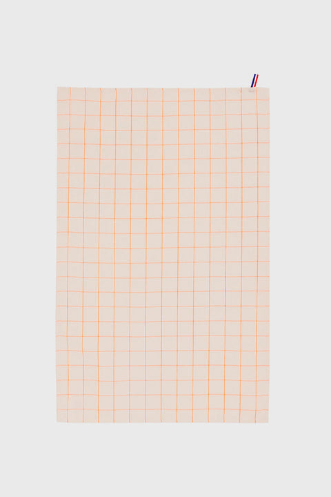 Traditionelles Geschirrtuch aus Frankreich in Neonorange