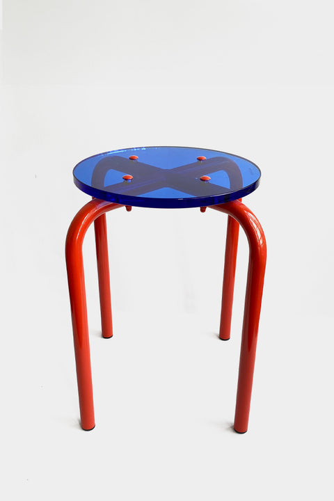 Stilvoller Tabouret Pop Hocker in Blau