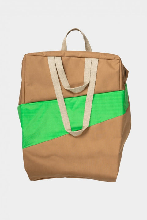 Modische Tote Bag Camel & Greenscreen von Susan Bijl