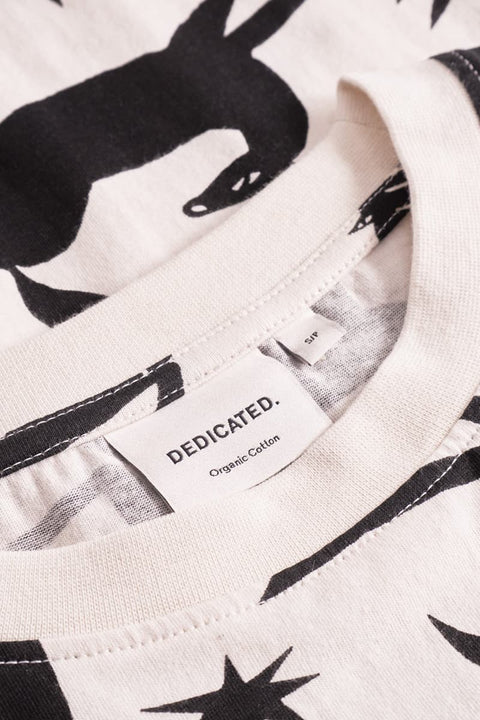 DEDICATED T-Shirt Vadstena in Oat White mit Grafik