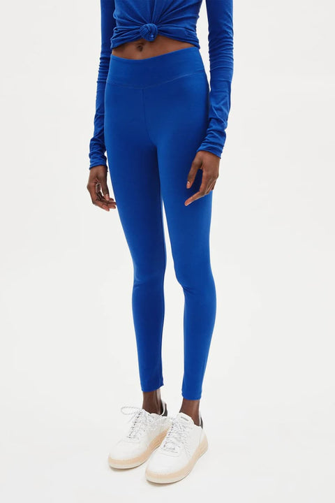 Vegane Bio-Leggings Damen in Blau aus Bio-Baumwolle