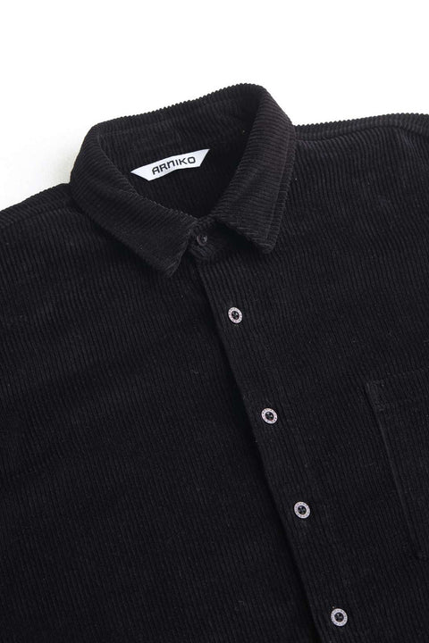 Tahira Shirt schwarz mit Schlitzdetail