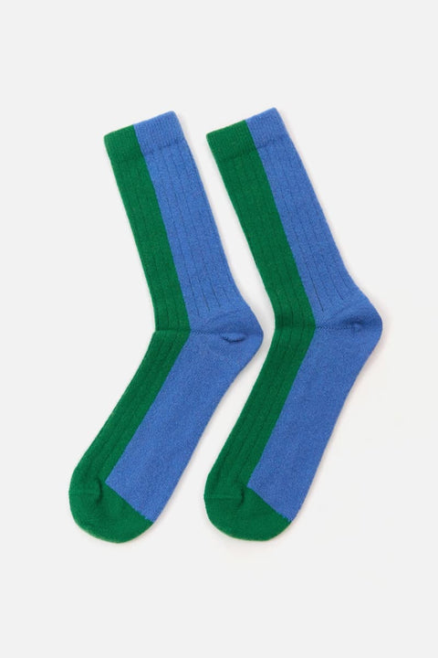 Stylische grün-blaue Socken aus Wolle von Suite13Lab