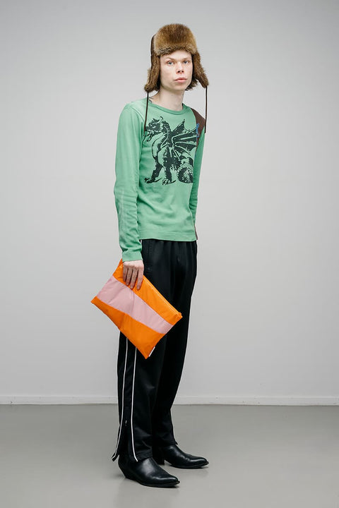 Große leichte Umhängetasche Orange Hellrosa wasserabweisend