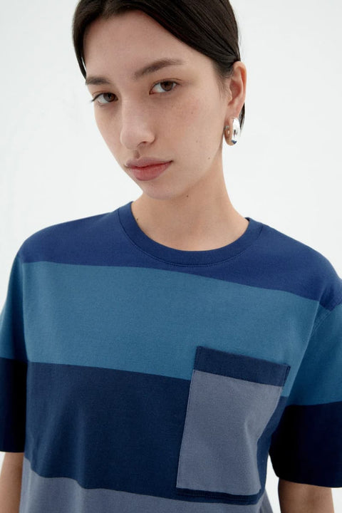 Lockere Passform – T-Shirt Waves Stripes Lucia im maritimen Stil