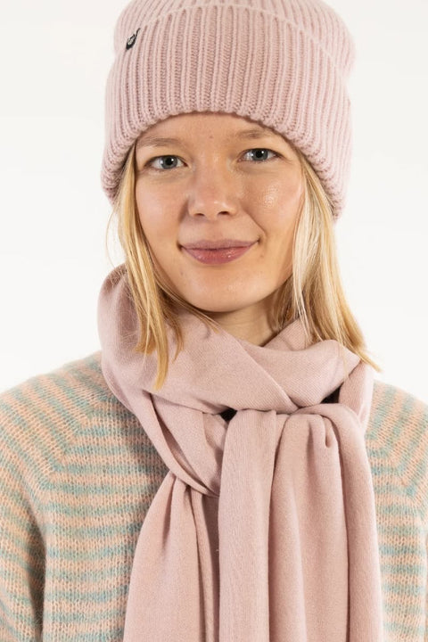Warme Mütze aus mulesingfreier Merinowolle in Rosa