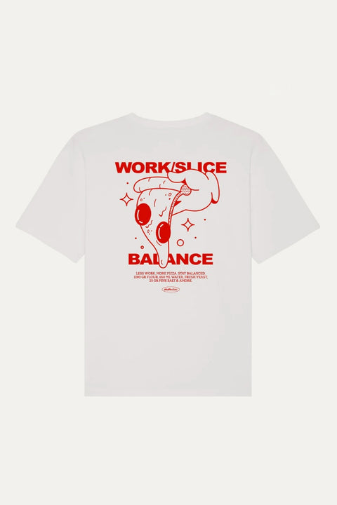 Stylisches Work Slice Balance T-Shirt in Weiß