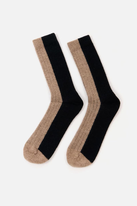Suite13Lab Bicolor Wool Socks mit vertikaler Linie