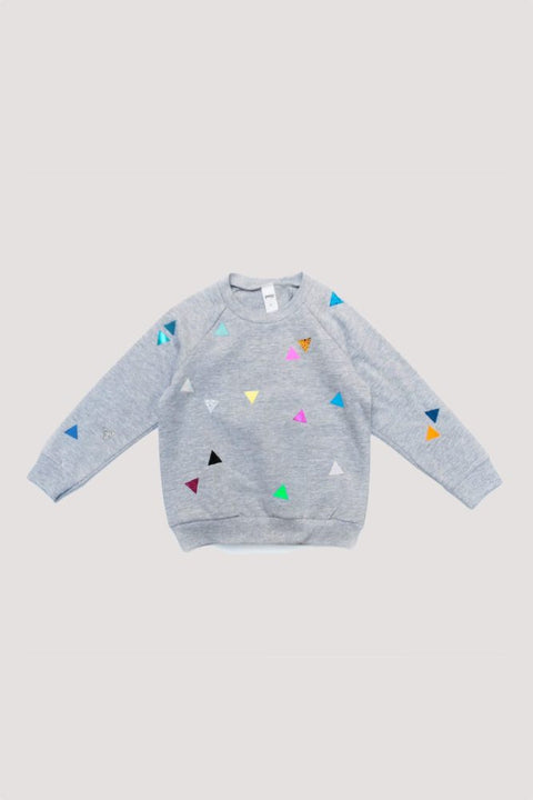 POM Dreieck grau, Sweatshirt aus Baumwolle made in Berlin KIDS