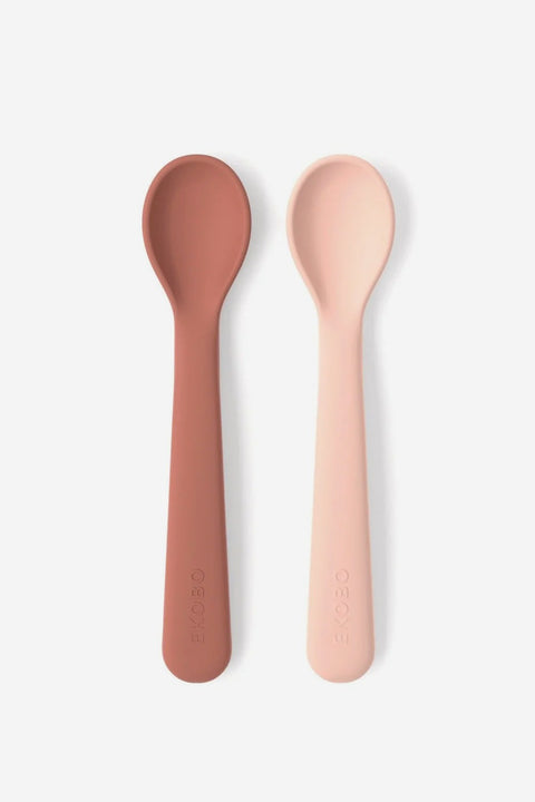 EKOBO Silikonlöffel-Set Blush / Terracotta