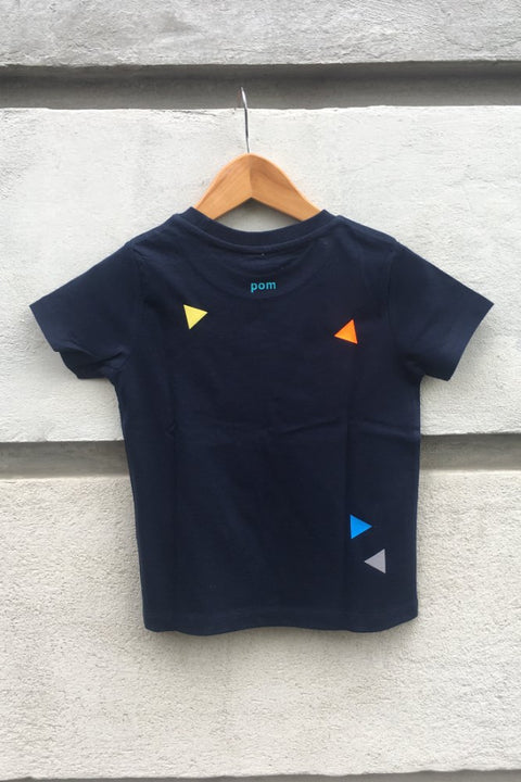 POM T-Shirt Dreiecke Blau Kinder