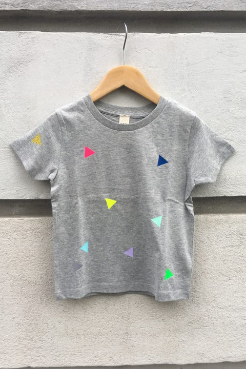 POM Berlin T-Shirt Dreiecke Grau Kinder