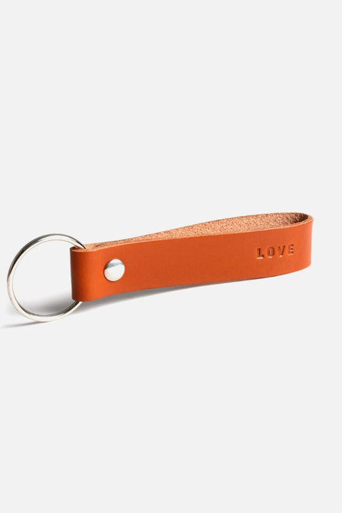 Leder-Schlüsselband mit LOVE-Prägung