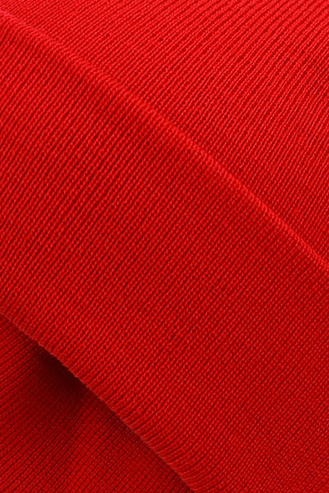 Mütze aus reiner Merinowolle, Kirschrot, weich, unisex