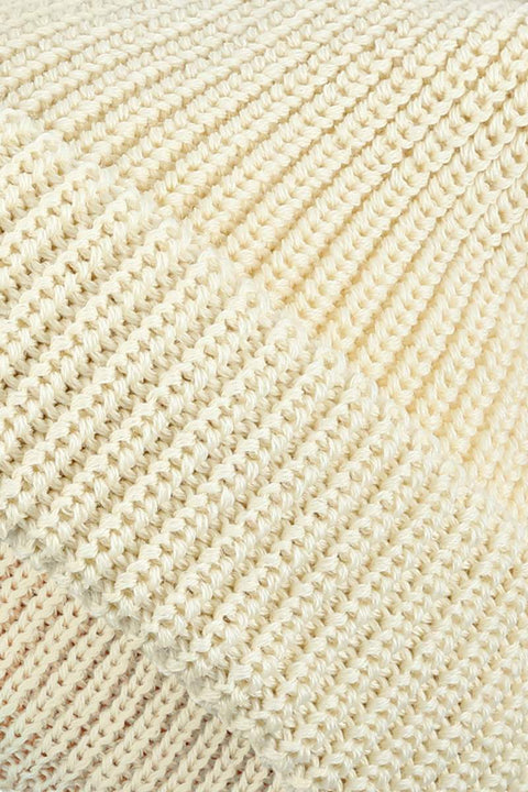 Mütze Natur Wollweiss 100% Schurwolle Unisex