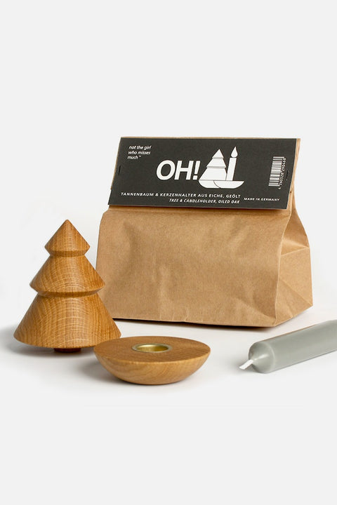 OH! Kerzenständer und Baum aus Eiche, geölt