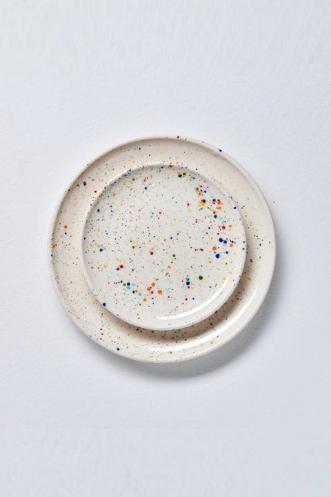 Unikat: Keramik Pasta Teller aus weißem Steinzeug
