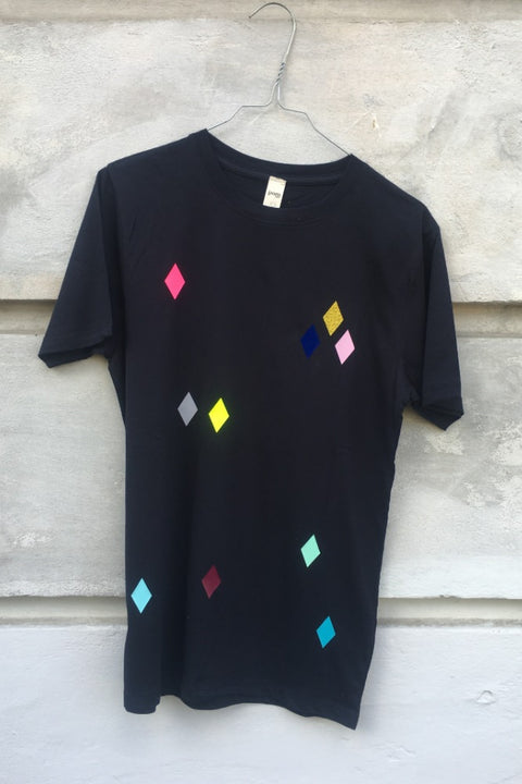 POM T-Shirt Rauten Blau
