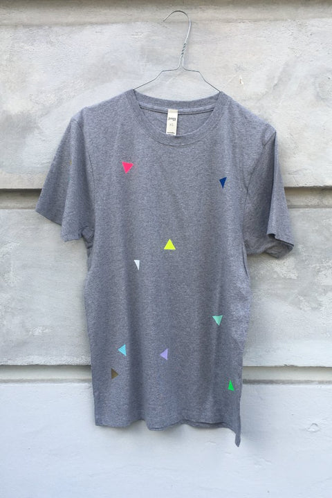 POM Berlin T-Shirt Dreiecke Grau