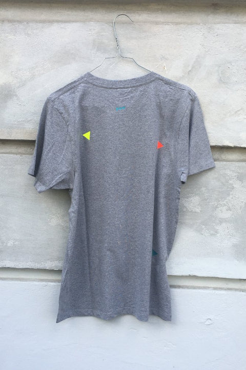 POM Berlin - T-Shirt Dreiecke Grau - Erwachsene