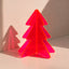 3D-Tannenbaum Neon-Pink als Weihnachtsdeko im Wohnzimmer