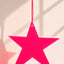 XXL Acrylanhänger Stern Neonpink von CHICHILUV am Fenster