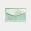 Clutch aus Metallic-Leder in Grün von ann kurz