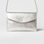 ann kurz Cute Clutch Metallic Platin aus Leder mit Kartenfächern