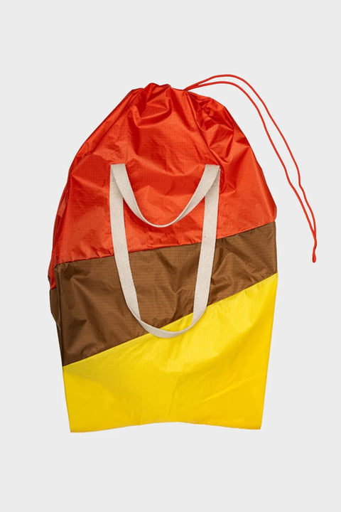 Susan Bijl The New Trash Bag Large in Gelb, Braun und Rotorange