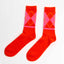 Suite13Lab Argyle Socks, Orange-Rosa, Merinowolle