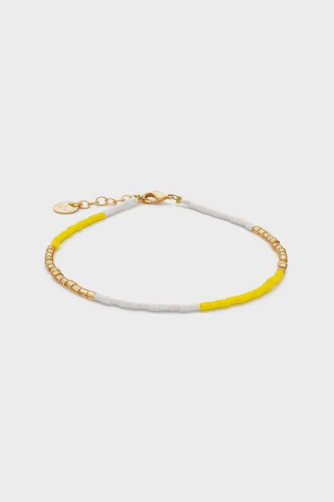 Armband "Amalfi - Limone" von Blush Indigo, bunte Perlen aufgefädelt