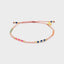 Armband in Blush Rosé mit farbigen Perlen und goldenem Logo