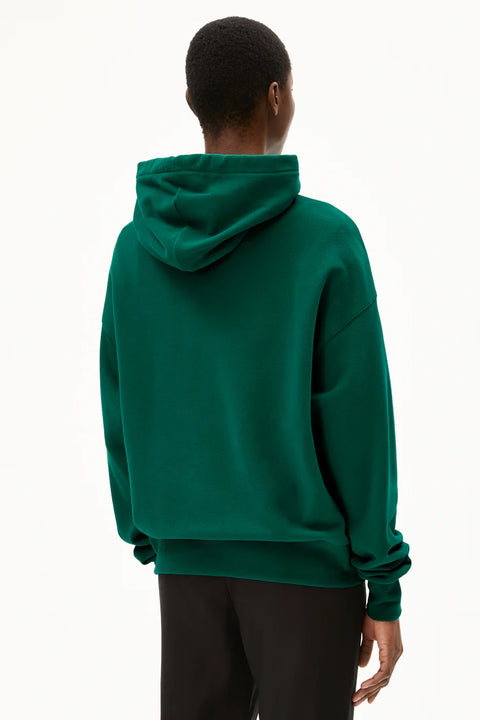 Bio-Baumwoll-Hoodie in Grün mit Kängurutasche