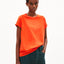 Modisches Kurzarm-T-Shirt "Idaara" in lebendigem Orangerot