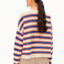 Nachhaltiger Strickpullover Merinaa Stripes Mock-Ausschnitt